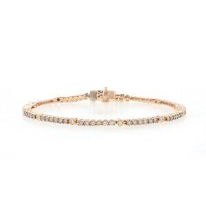 Le Vian Diamond Link Bracelet 7 1/4" - Rose Gold 14k Round Brilliant 2.00ctw